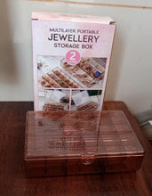 2-Layer Acrylic Jewelry Storage Box with 30 Compartment Dustproof Organizer